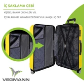 Vegmann Vela Sarı 2'li Valiz Seti Orta Boy ,Kabin Boy - 4