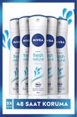 Nivea Fresh Natural Kadın Sprey Deodorant 5 x 150 ML - 1