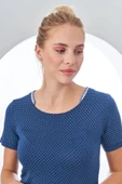 Pjs 24200 Kadın Puantiyeli Yarım Kollu Pijama Takım - 6
