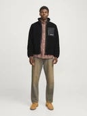 Jack Jones Erkek Cloud Dancer Su Geçirmez Yüksek Yaka Siyah Teddy Mont  12260450S - 3