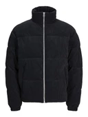 Jack Jones Erkek Rüzgar Geçirmez  Siyah Kadife Puffer Mont 12260464S thumbnail 1