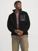 Jack Jones Erkek Cloud Dancer Su Geçirmez Yüksek Yaka Siyah Teddy Mont  12260450S - 2