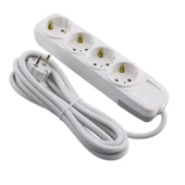 Topraklı Kablolu 4'lü Grup Priz Fiş Çoğaltıcı 7 Metre Çoklu Uzatma Kablosu Anahtarsız - 3