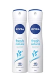 Nivea Fresh Natural Kadın Sprey Deodorant 150 ML x 2 - 1