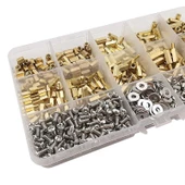 910 Adet M3 Metal Distans Vida Somun Pul Seti Aralıyıcı Stand off 13 Çeşit Şeffaf Çantada - 4