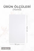 50'li Beyaz Banyo Havlusu - 70x140cm, 490gr, %100pamuk, Spa Ve Otel Havlusu, Günlük Kullanıma Uygun thumbnail 5