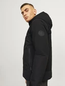 Jack Jones Erkek Su Geçirmez Softshell Siyah  Geçiş Ceketi 12260486S - 7