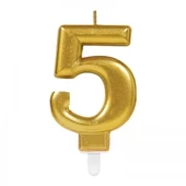 5 Rakam Mum Gold Renk - 1