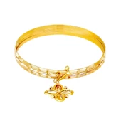 30 Gr  22 Ayar Altın Taraklı Baget Charm Bilezik thumbnail 1