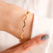 10 gr (gram) 22 Ayar İşçiliksiz Era Dalga Bilezik - 2