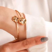 13 gr 22 Ayar İşçiliksiz Çiçekli Başak Bilezik - 2