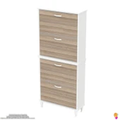 Modilayn UMAY' 2 Li Kapı Önü 72 x 168 x25, 5 cm’ lik 4 Düşer Kapak 8 Göz Bölmeli Ayakkabılık - 6