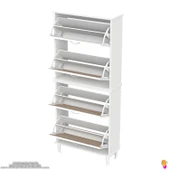 Modilayn UMAY' 2 Li Kapı Önü 72 x 168 x25, 5 cm’ lik 4 Düşer Kapak 8 Göz Bölmeli Ayakkabılık - 7