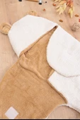 Kız Erkek Bebek Krem Peluş Lüks Anakucağı Kundak STL6785 - 3