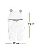 Kız Erkek Bebek Krem Peluş Lüks Anakucağı Kundak STL6785 - 6