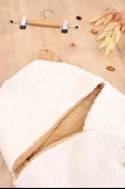 Kız Erkek Bebek Krem Peluş Lüks Anakucağı Kundak STL6785 - 2
