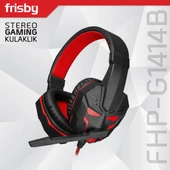 FRISBY FHP-G1414B Stereo USB+3.5mm Jack Led Aydınlatma Siyah/Kırmızı Gaming Mikrofonlu Kulaklık - 1