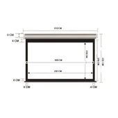 Codegen FAX-30 300x225 cm Storlu Manuel Fiber Glass Projeksiyon Perdesi (Arkası Siyah Fonlu) - 7