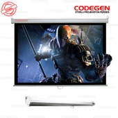 Codegen FAX-30 300x225 cm Storlu Manuel Fiber Glass Projeksiyon Perdesi (Arkası Siyah Fonlu) - 1
