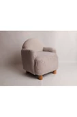 Holm Ev Design Peluş Kumaş Ahşap Ayaklı Çocuk Bebek Koltuğu Berjer - 4