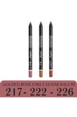 Golden Rose Emily Dudak Kalemi 3'lü No: 217-222-226 - EN YENİ RENKLER - 1