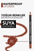 Flormar Waterproof Lipliner - Suya Dayanıklı Dudak Kalemi No:243 Hot Cocoa 1.14 g 8690604567584 - 5