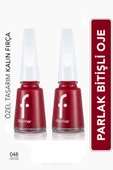 Flormar Klasik Parlak Bitişli Yüksek Pigmentli Oje - Nail Enamel- 048 Fıery Red New X 2 Adet - 1