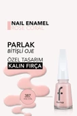 Flormar Klasik Parlak Bitişli Yüksek Pigmentli Oje-nail Enamel- 397 Rose Coral New- 8682536035972 - 5