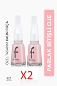 Flormar Klasik Parlak Bitişli Yüksek Pigmentli Oje-nail Enamel- 077 Lıght Pınk New X2 Adet - 1