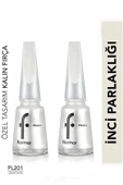 Flormar Sedefli Parlak Oje (Beyaz) - Pearly Nail Enamel - PL201 Luxury White X 2 ADET - 1