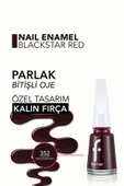 Flormar Klasik Parlak Bitişli Yüksek Pigmentli Oje -nail Enamel- 352 Blackstar Red New- 8682536035934 - 5