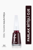 Flormar Klasik Parlak Bitişli Yüksek Pigmentli Oje -nail Enamel- 352 Blackstar Red New- 8682536035934 - 1