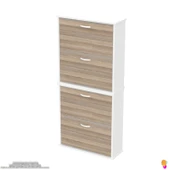 Modilayn UMAY' 2 Li Asma Antre Hol 72 x 148 x 25,5 cm’ lik 4 Düşer Kapak 8 Göz Bölmeli Ayakkabılık - 6