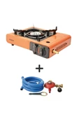Tekli Portatif Ocak Turuncu+Hortum Dedantör Set thumbnail 1