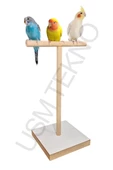 Kuş Oyuncağı Kuş Oyun Parkı ve T Tünek Muhabbet Kuşu Papağan Oyuncağı Kuş Aksesuarı thumbnail 8