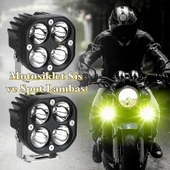 Offroad Motosiklet Uyumlu Sis lambası Metal Kasa 2 Adet thumbnail 1