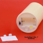 Monozone Dekoratif LED Mum Büyük Boy Alevsiz Titreyen 3lü Set Kumandalı - 10