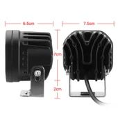 Offroad Motosiklet Uyumlu Sis lambası Metal Kasa 2 Adet - 7