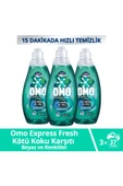 Omo Express Fresh Kötü Koku Karşıtı Beyaz ve Renkliler Sıvı Çamaşır Deterjanı 3 x 1480 ML - 1