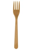 Plastik Gold Altın Renkli Lüx Parti Doğum Günü Çatal - 18 Cm. - 250 Adet - 1