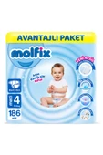 Molfix Bebek Bezi 4 Beden Maxi Avantajlı Paket 186 Adet - 1
