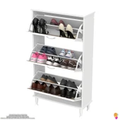 Modilayn VARBİ Kapı Önü 72x 127 x 26 cm’ lik 3 Düşer Kapak 6 Göz Raf Bölmeli Ayakkabılık thumbnail 9