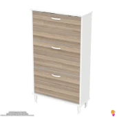 Modilayn VARBİ Kapı Önü 72x 127 x 26 cm’ lik 3 Düşer Kapak 6 Göz Raf Bölmeli Ayakkabılık thumbnail 7