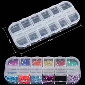 Organizer Malzeme Kutusu 12 Bölmeli Şeffaf PBB040-13 (#18) Setbox 13x5x1,5mm - 3