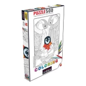 Anatolian 500 Parça Puzzle Boyanabilir Penguen Ailesi Anatolion Penguen Yapboz - 1