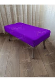 Ayak Ucu Kapı Önü Antre Düz Bench Puf Orta Sehpa Gümüş Ayak 110 cm - 1