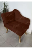 Yeni Model Tekli Köşe Koltuğu Josefin Bench Gold Ayak - 1