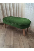 Ultra Lüks Oval Parrot Puf Ahşap Ayak - 1