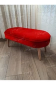 Ultra Lüks Oval Parrot Puf Ahşap Ayak - 1