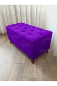 Lüks Sandıklı Kapitoneli Ayakucu Puf Bench 110 cm Ceviz Ayak - 1